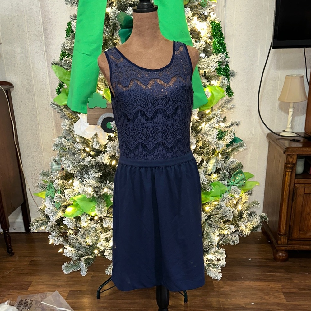 Lilly Pulitzer Navy Lace Midi Dress